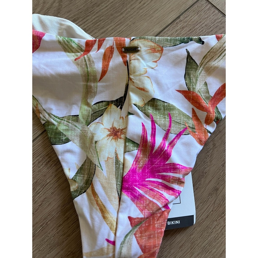 NWT Rip Curl My Bikini Skimpy Coverage Floral Print Bikini Bottoms L